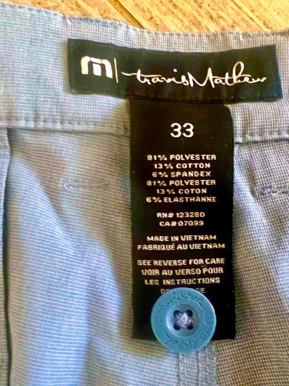Travis Mathew Blue Golf Shorts - Picture 5 of 5